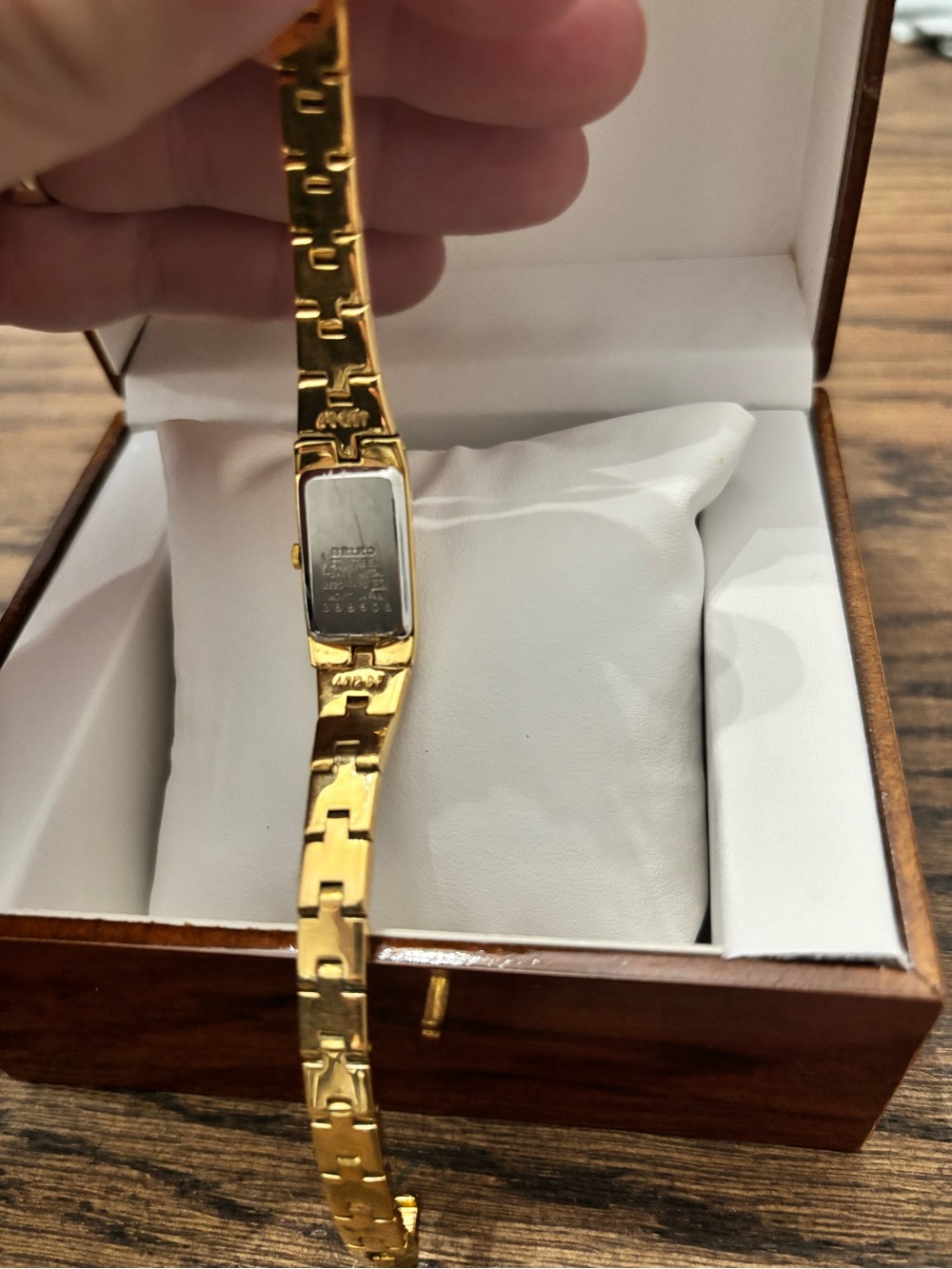 Seiko Gold-Tone Women's Tank Watch - Picture 5 of 5